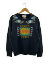 【中古】GUCCI◆17AW/LOVED/スウェット/S/コットン/BLK/475532 X5U88【メンズウェア】