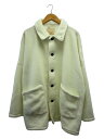 【中古】YOKO SAKAMOTO◆ALPINE WORK JACKET/フリースジャケット/L/ポリエステル/クリーム/無地【メンズウェア】