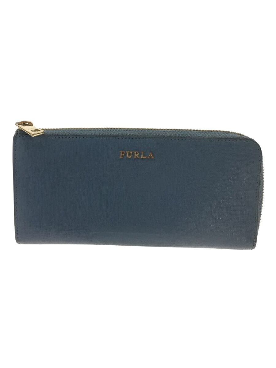 【中古】FURLA◆長財布/--/BLU/レディ