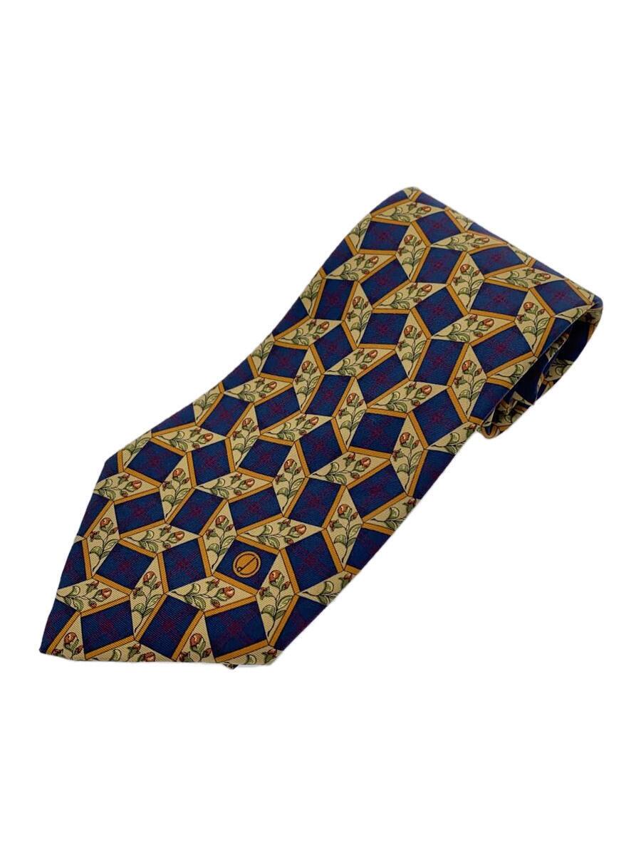 DUNHILL - 【中古】dunhill◆ネクタイ/シルク/YLW/花柄/メンズ【服飾雑貨他】