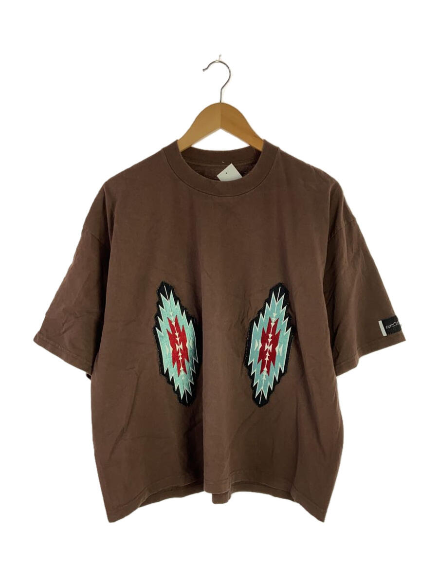 【中古】elephant TRIBAL fabrics◆Tシャツ/S/コットン/BRW【メンズウェア】