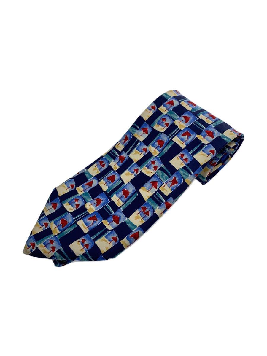 【中古】dunhill◆ネクタイ/シルク/BLU