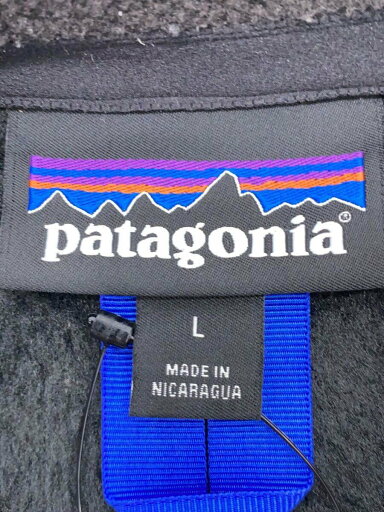 【中古】patagonia◆フリースジャケット/L/ポリエステル/BLK/無地/26435FA23【メンズウェア】