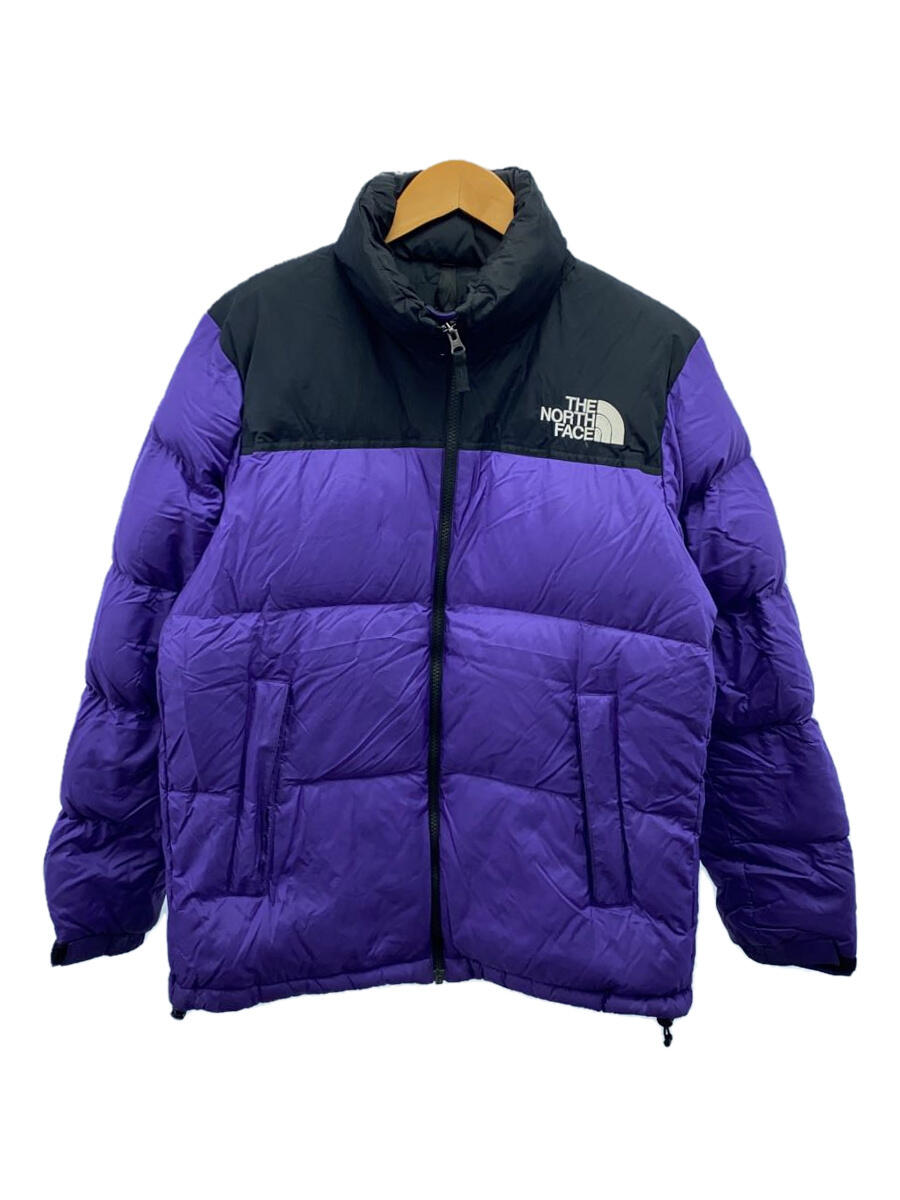 THE NORTH FACE◆NUPTSE JACKET_ヌプシジャケット/L/ナイロン/パープル/※バック汚れ有り