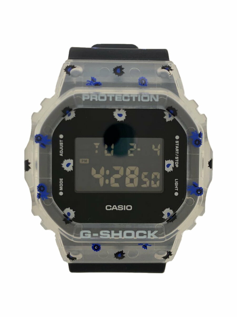 【中古】CASIO◆クォーツ腕時計/デジタル/ラバー/BLK/BLK/DWE-5610NM【服飾雑貨他】