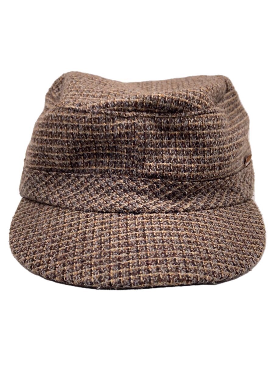 【中古】STUSSY◆ハンチング/BRW/チェック/メンズ【服飾雑貨他】