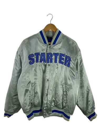 【中古】STARTER◆スタジャン/L/ポリエステル/SLV【メンズウェア】 【中古】STARTER◆スタジャン/L/ポリエステル/SLV【メンズウェア】