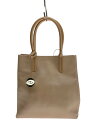 【中古】FURLA◆ミニトートバッグ/レザー/BEG/シャンパンピンク【バッグ】