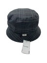 【中古】WTAPS◆バケットハット/--/リネン/GRY/チェック/メンズ/241HCDT-HT10【服飾雑貨他】