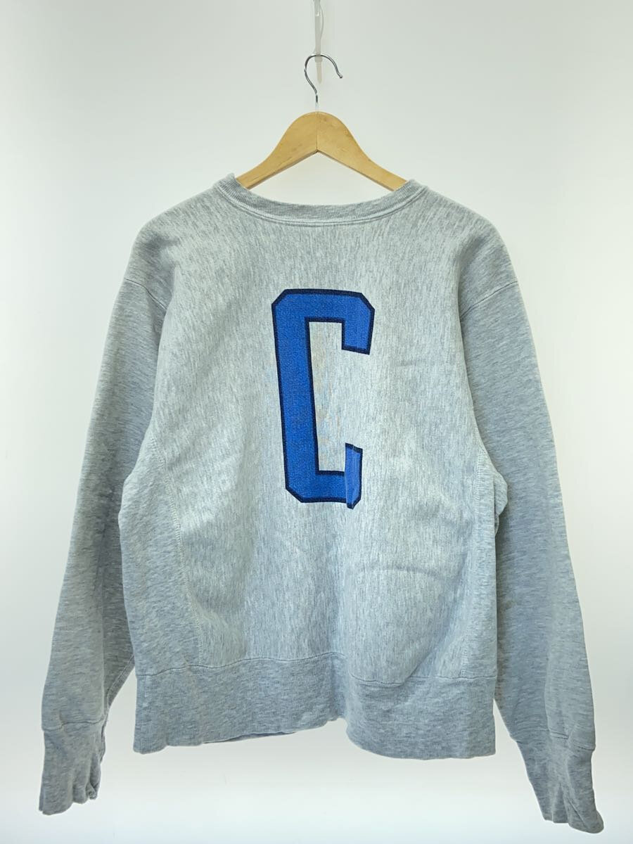 【中古】Champion◆スウェット/L/コットン/GRY/プリント【メンズウェア】