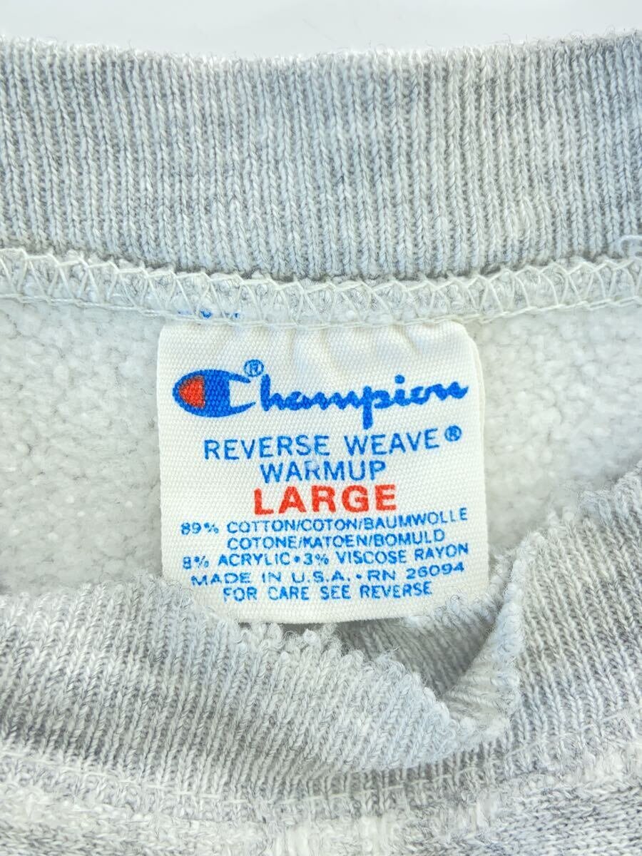 【中古】Champion◆スウェット/L/コットン/GRY/プリント【メンズウェア】