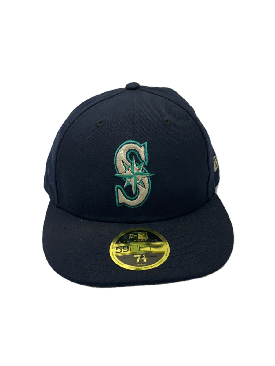 【中古】NEW ERA◆キャップ/7 3/8/ポリエステル/NVY/メンズ【服飾雑貨他】