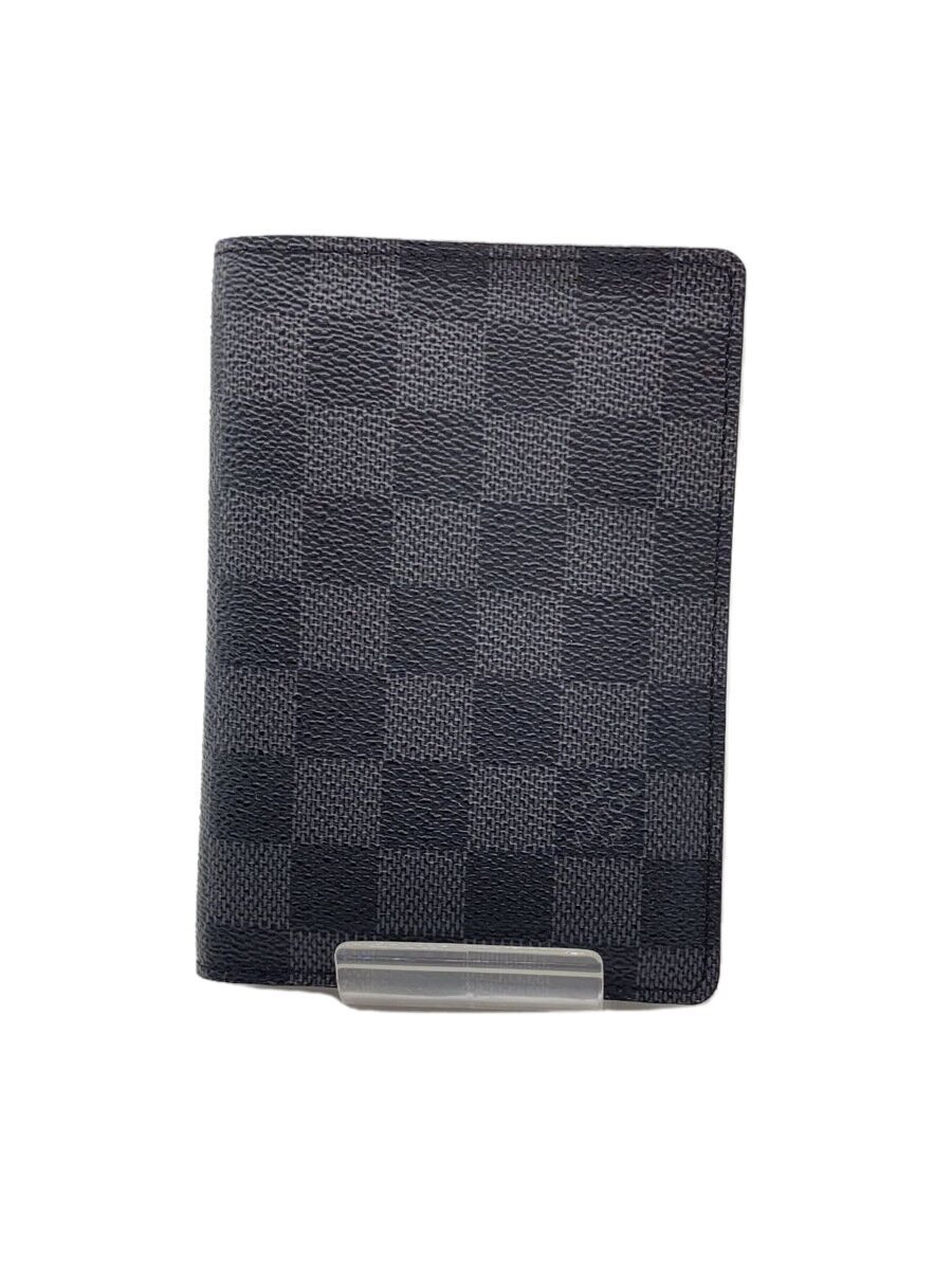 【中古】LOUIS VUITTON◆クーヴェルテュール・パスポール_ダミエ・グラフィット_BLK/PVC/BLK/メンズ【服飾雑貨他】（楽天・2nd STREET 楽天市場店）