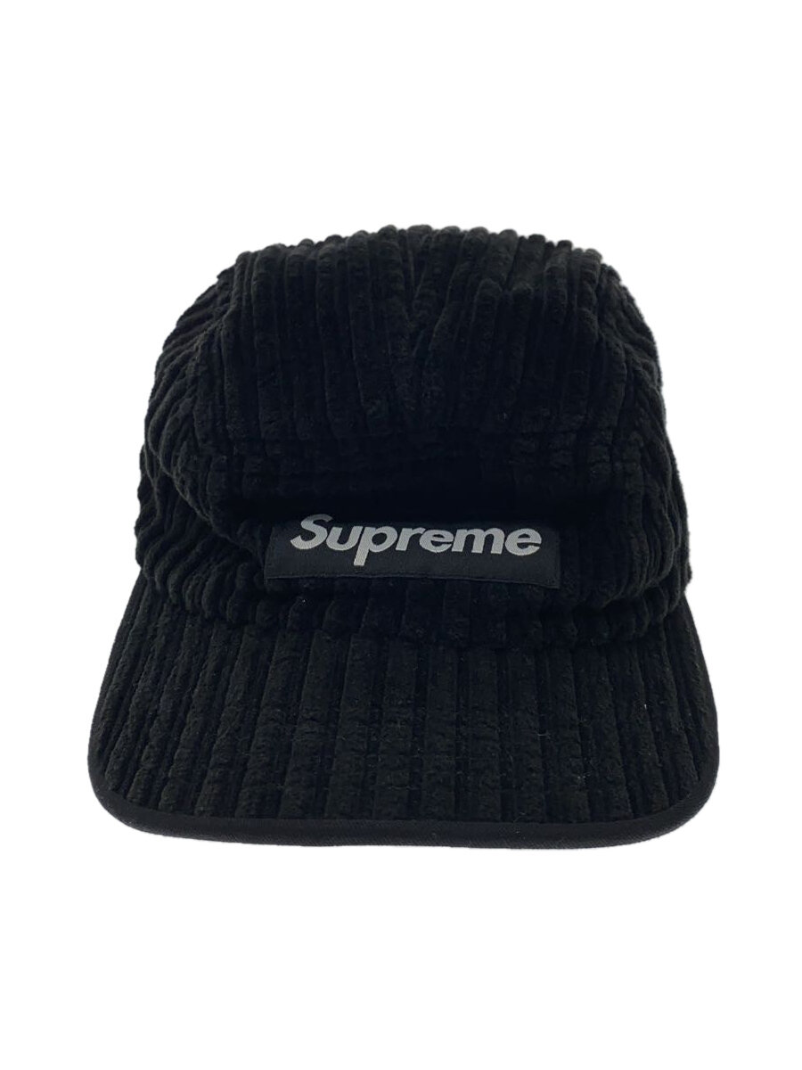 【中古】Supreme◆キャップ/--/コーデュロイ/BLK/無地/メンズ【服飾雑貨他】