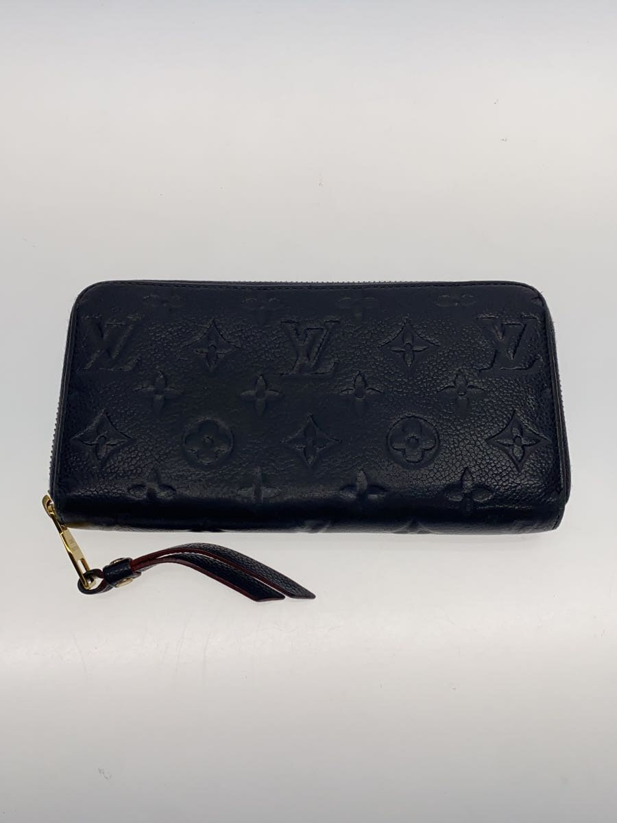 【中古】LOUIS VUITTON◆ルイヴィトン/ジッピー・ウォレット_モノグラム・アンプラント_BLU/レザー/NVY/総柄/M80958//【服飾雑貨他】