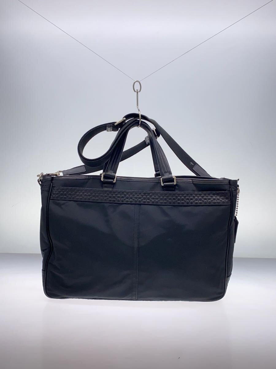 【中古】COACH◆ブリーフケース/--/BLK/無地/F70937//【バッグ】