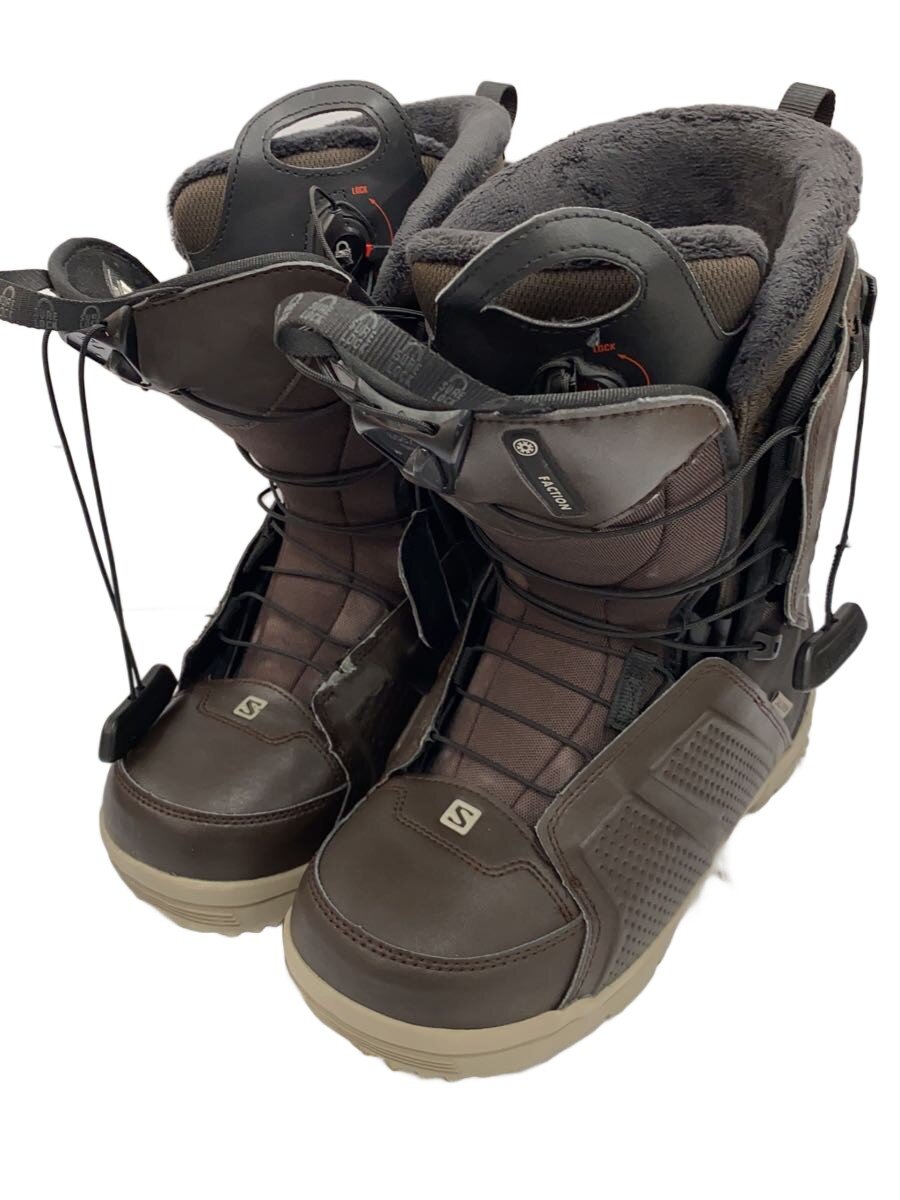 【中古】salomon◆スノーボードブーツ/27cm/ブラウン/FACTION【スポーツ】