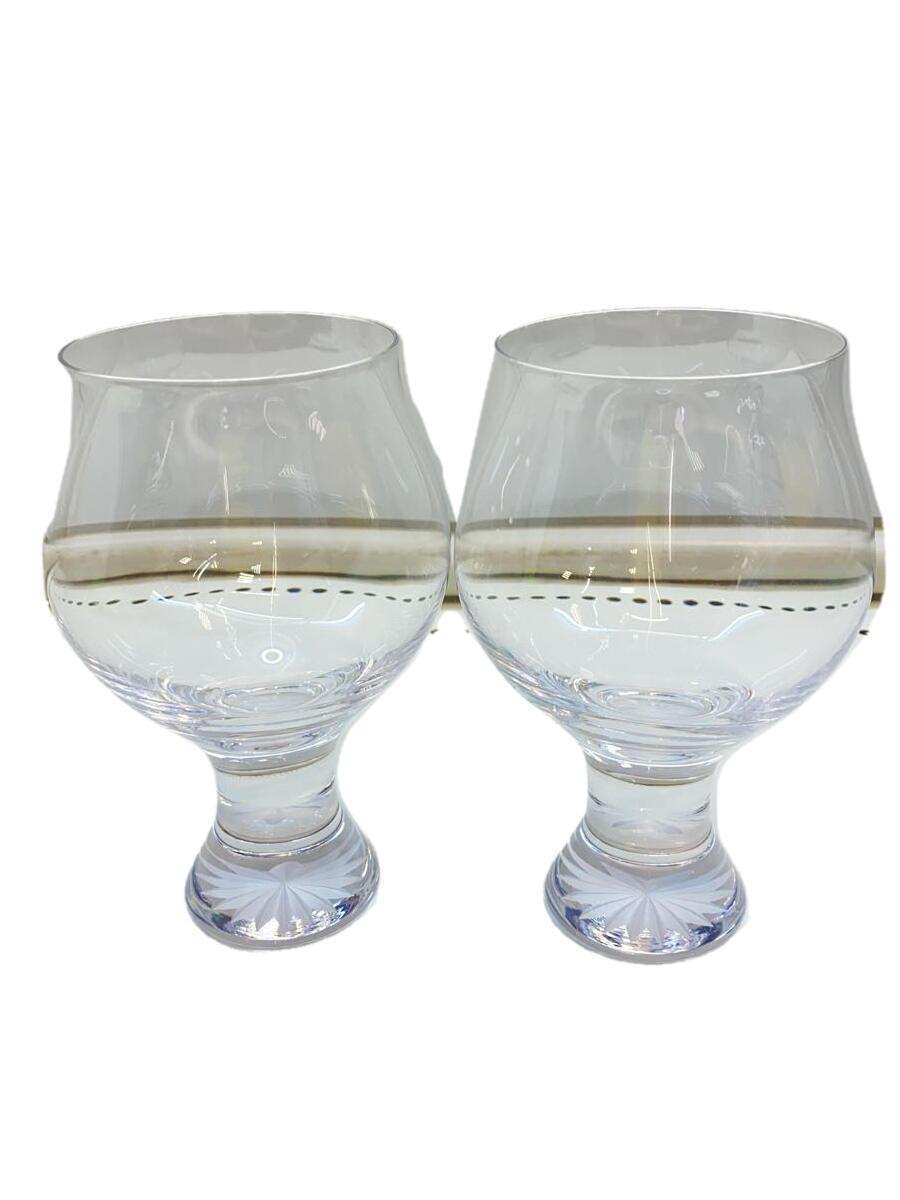 【中古】グラス/2点セット/CLR/江戸切子/KIMOTO/ワイングラス/ペア/es【キッチン用品】