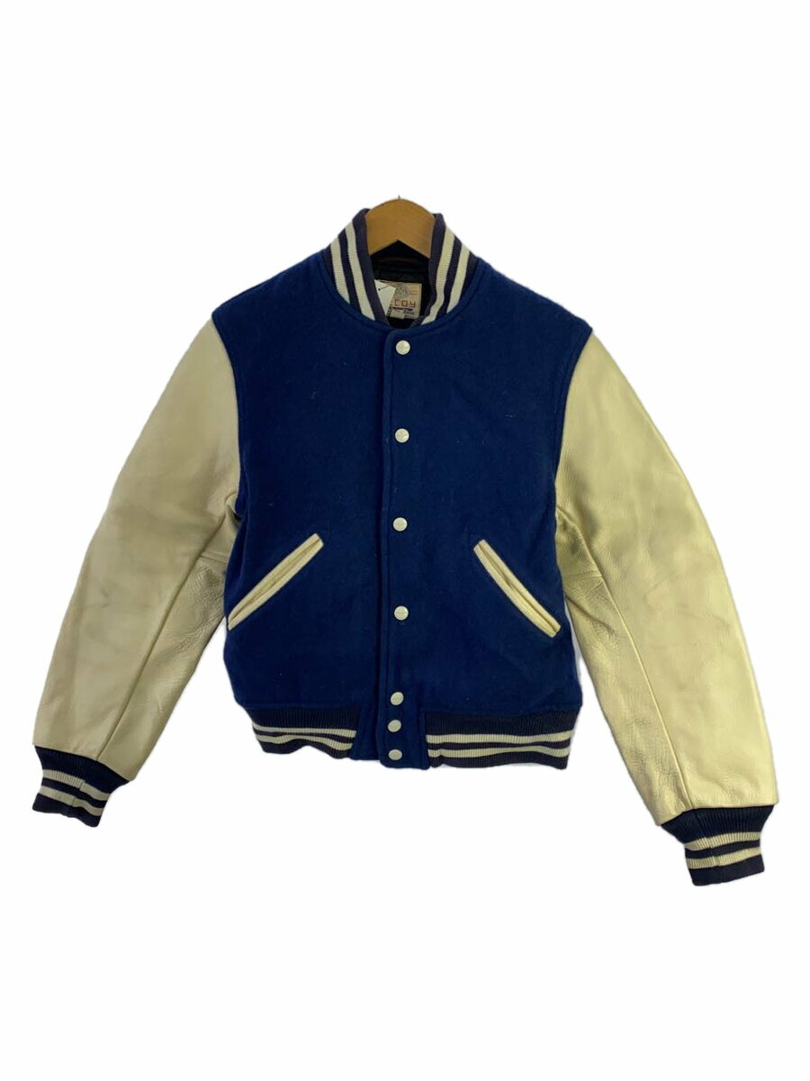 【中古】REAL McCoyS◆スタジャン/34/ウール/NVY【メンズウェア】