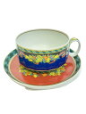 【中古】VERSACE◆ヴェルサーチェ/Rosenthal/ローゼンタール/Le Roi Soleil/カップ&ソーサー/ブルー/青【キッチン用品】