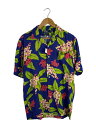 【中古】POLO RALPH LAUREN◆アロハシャツ/S/レーヨン/NVY/花柄//【メンズウェア】