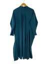 【中古】ENFOLD◆長袖ワンピース/36/ポリエステル/GRN/300HA233-1490/DRAPE DRESS【レディースウェア】