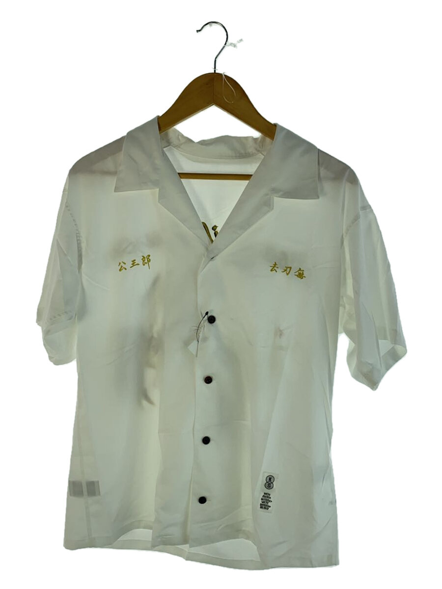 KOZABURO◆J/EMBROIDERY SHIRT S/S/半袖シャツ/S/ポリエステル/WHT/KS-B01-099