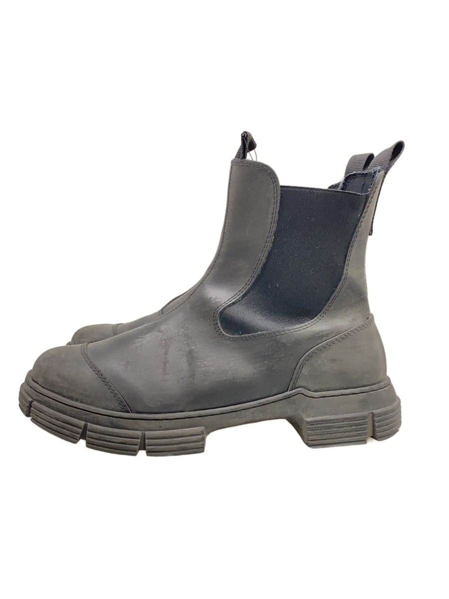 【中古】GANNI◆リサイクルラバーブーツ/スレ有/サイドゴアブーツ/41/BLK//【シューズ】