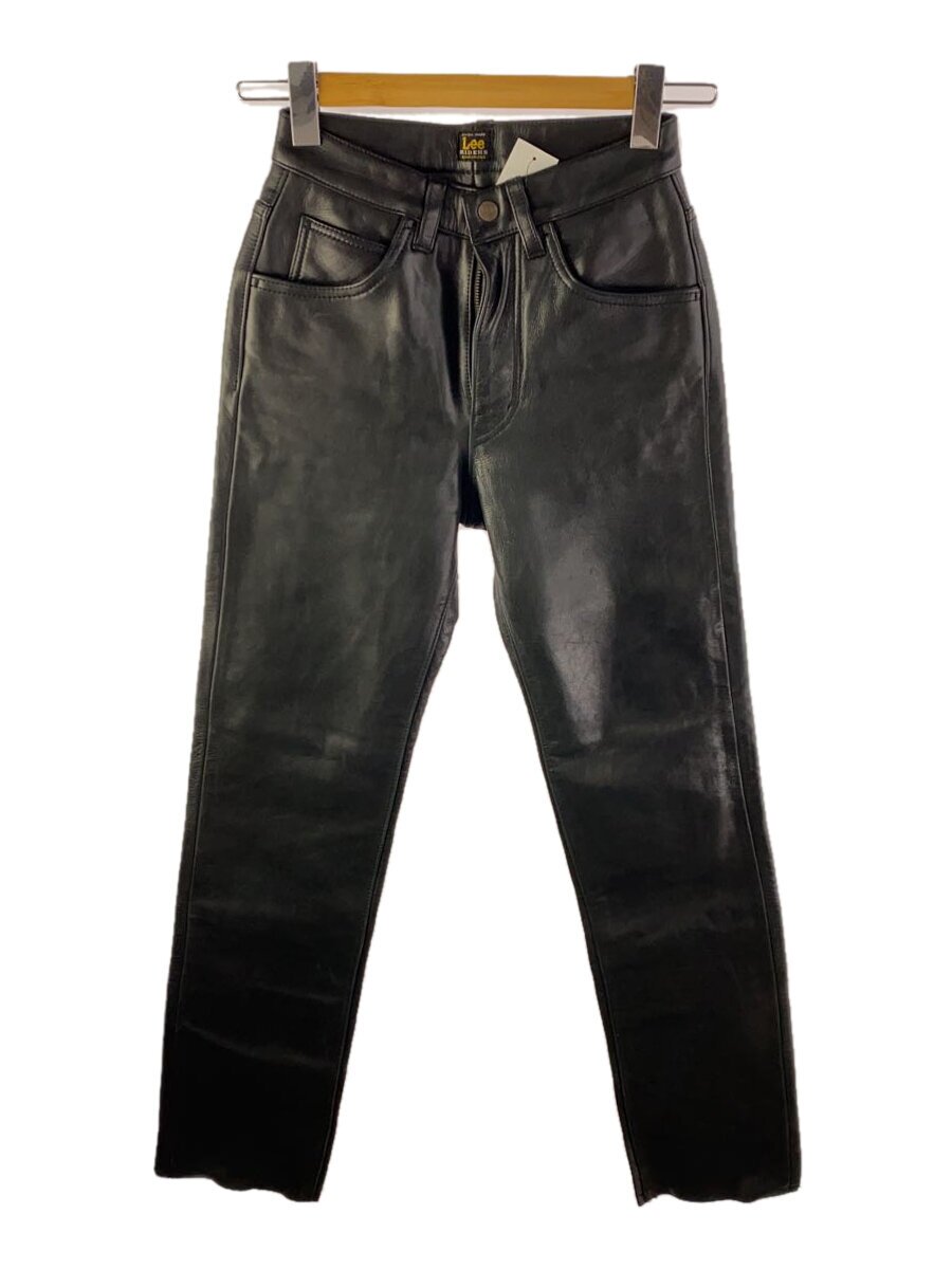 Leather - 【中古】Lee◆ボトム/26/牛革/BLK/無地/E112-1108//【レディースウェア】