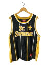 【中古】Supreme◆20SS/St.Supreme Basketball Jersey/タンクトップ/L/BLK【メンズウェア】