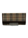 【中古】BURBERRY◆長財布/PVC/CRM/チェック/レディース//【服飾雑貨他】
