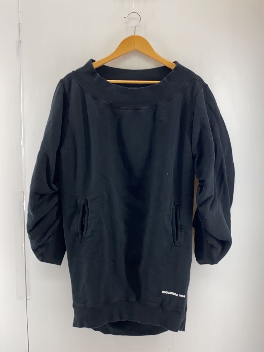 【中古】DSQUARED2◆スウェット/ワンピース/XS/コットン/BLK/無地/ポケット有【レデ...