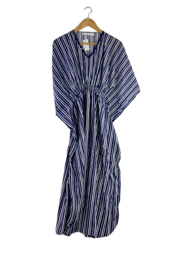 【中古】MARIHA◆ノースリーブワンピース/コットン/BLU/ストライプ【レディースウェア】 【中古】MARIHA◆ノースリーブワンピース/コットン/BLU/ストライプ【レディースウェア】