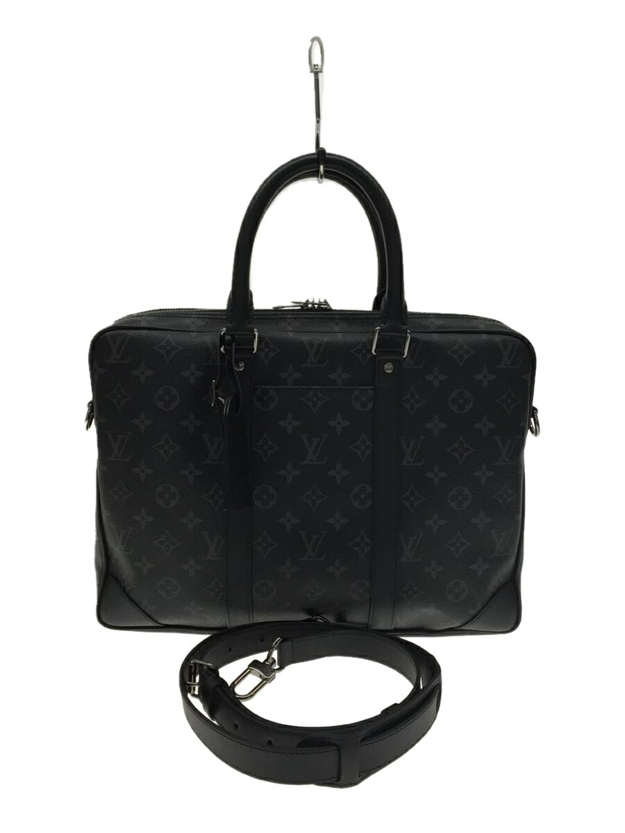 【中古】LOUIS VUITTON◆ブリーフケース/PVC/BLK/総柄/M46457【バッグ】