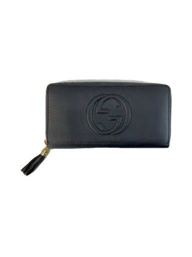 【中古】GUCCI◆長財布_ソーホー_インターロッキングG/レザー/BLK/レディース【服飾雑貨他】 【中古】GUCCI◆長財布_ソーホー_インターロッキングG/レザー/BLK/レディース【服飾雑貨他】