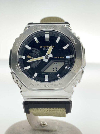 【中古】CASIO◆腕時計/デジアナ/キャンバス/BLK/KHK/GM-2100C-5AJF【服飾雑貨他】 【中古】CASIO◆腕時計/デジアナ/キャンバス/BLK/KHK/GM-2100C-5AJF【服飾雑貨他】