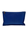 【中古】HERMES◆ヨッティング/ポーチ/コットン/BLU/無地/使用感/小穴有【バッグ】