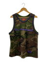 【中古】Supreme◆タンクトップ/M/ポリエステル/GRN/カモフラ【メンズウェア】