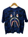 【中古】A BATHING APE◆タンクトップ/XS/コットン/BLU/カモフラ/01CSG202502X/レディース【メンズウェア】