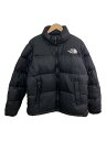 【中古】THE NORTH FACE◆NUPTSE JACKET_ヌプシジャケット/XL/ナイロン/BLK【メンズウェア】