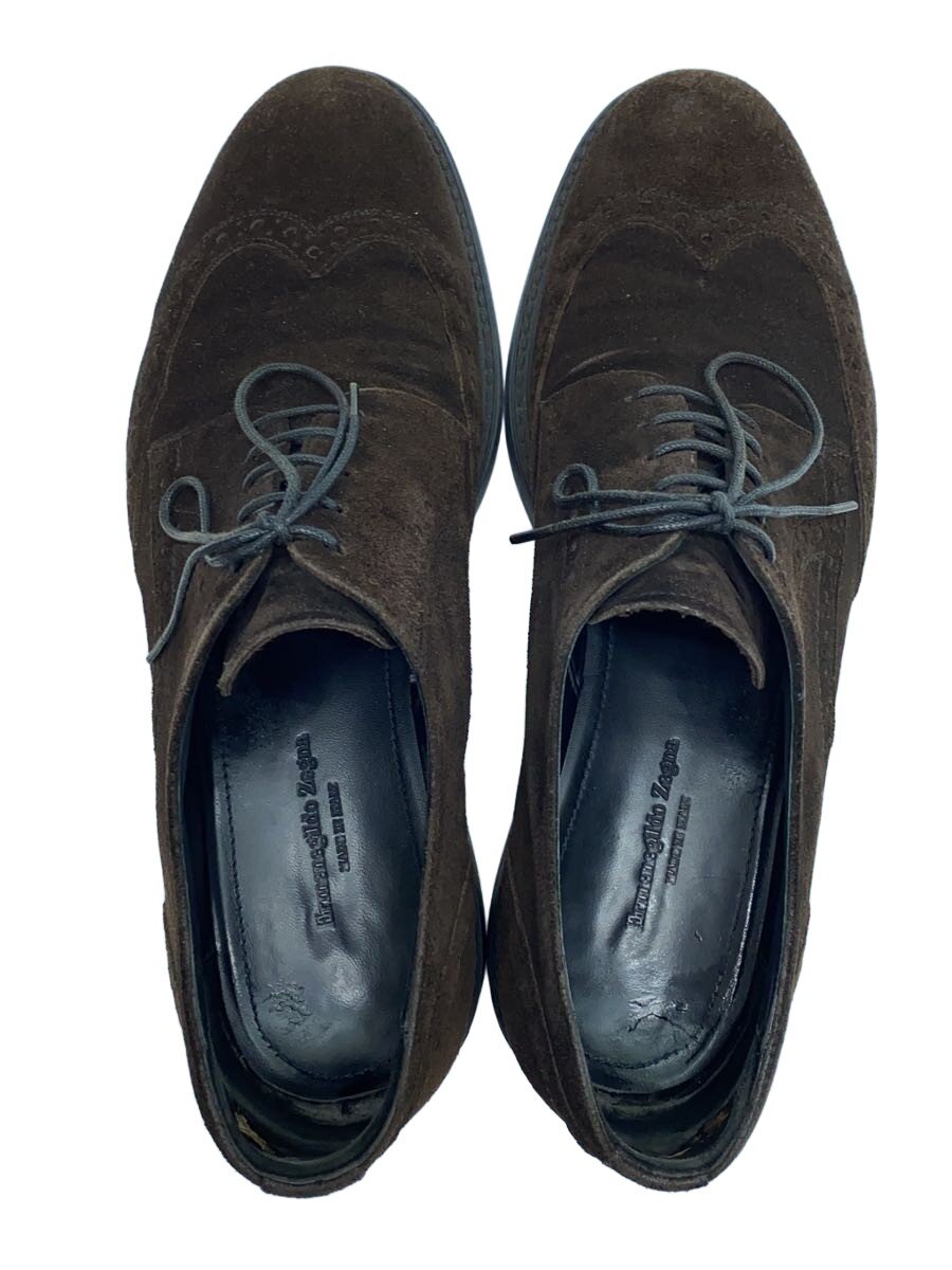 【中古】Ermenegildo Zegna◆ドレスシューズ/UK8/BRW/スウェード/A1547/外羽根/5ア...