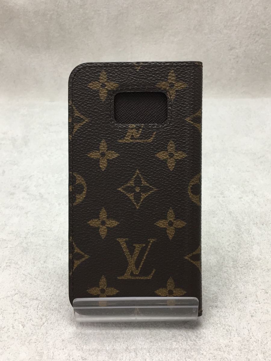 【中古】LOUIS VUITTON◆M61503/GalaxyS6・フォリオ_モノグラム_BRW/PVC/BRW//【服飾雑貨他】