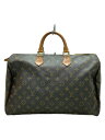 【中古】LOUIS VUITTON◆1)スピーディ40_モノグラム・キャンバス_BRW/PVC/BRW【バッグ】