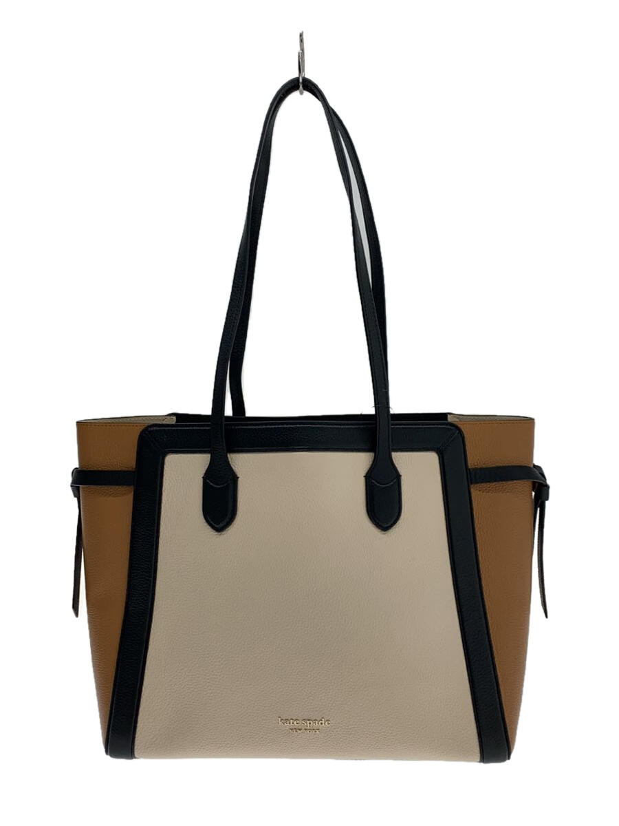 【中古】kate spade new york◆トートバッグ/--/GRN/ノットマルチ【バッグ】