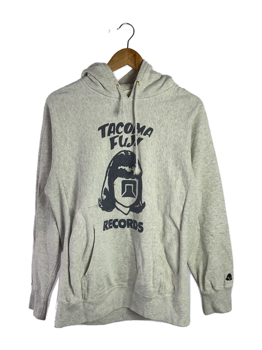 【中古】TACOMA FUJI RECORDS◆パーカー/M/コットン/GRY/総柄/5510-01【メンズウェア】