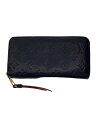 【中古】LOUIS VUITTON◆ジッピー・ウォレット_モノグラム・アンプラント_NVY/牛革/NVY/レディース【服飾雑貨他】