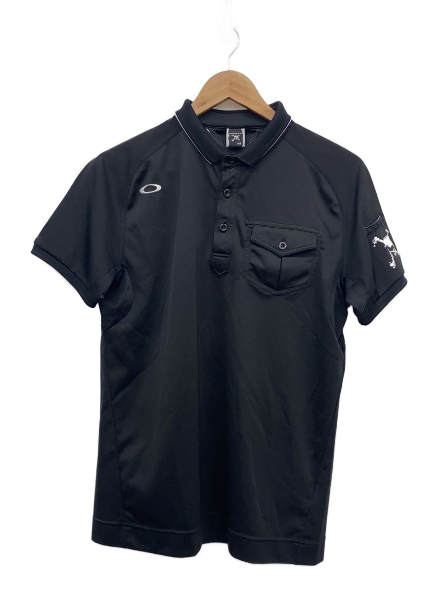 【中古】OAKLEY◆ゴルフウェア/半袖ポロシャツ/スポーツウェアー/M/ブラック/439466JP【スポーツ】