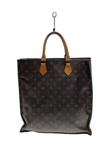 【中古】LOUIS VUITTON◆1)サック・プラ_モノグラム・キャンバス_BRW/PVC/BRW/総柄【バッグ】 【中古】LOUIS VUITTON◆1)サック・プラ_モノグラム・キャンバス_BRW/PVC/BRW/総柄【バッグ】