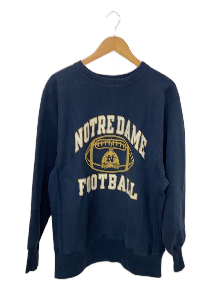 【中古】Champion◆90s/REVERSE WEAVE/カレッジロゴ/NOTREDAME/スウェット/XL/コットン/NVY【メンズウェア】