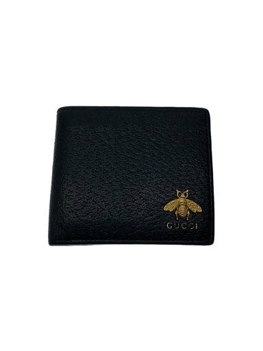【中古】GUCCI◆アニマリエ/2つ折り財布/レザー/BLK/メンズ/523664【服飾雑貨他】 【中古】GUCCI◆アニマリエ/2つ折り財布/レザー/BLK/メンズ/523664【服飾雑貨他】